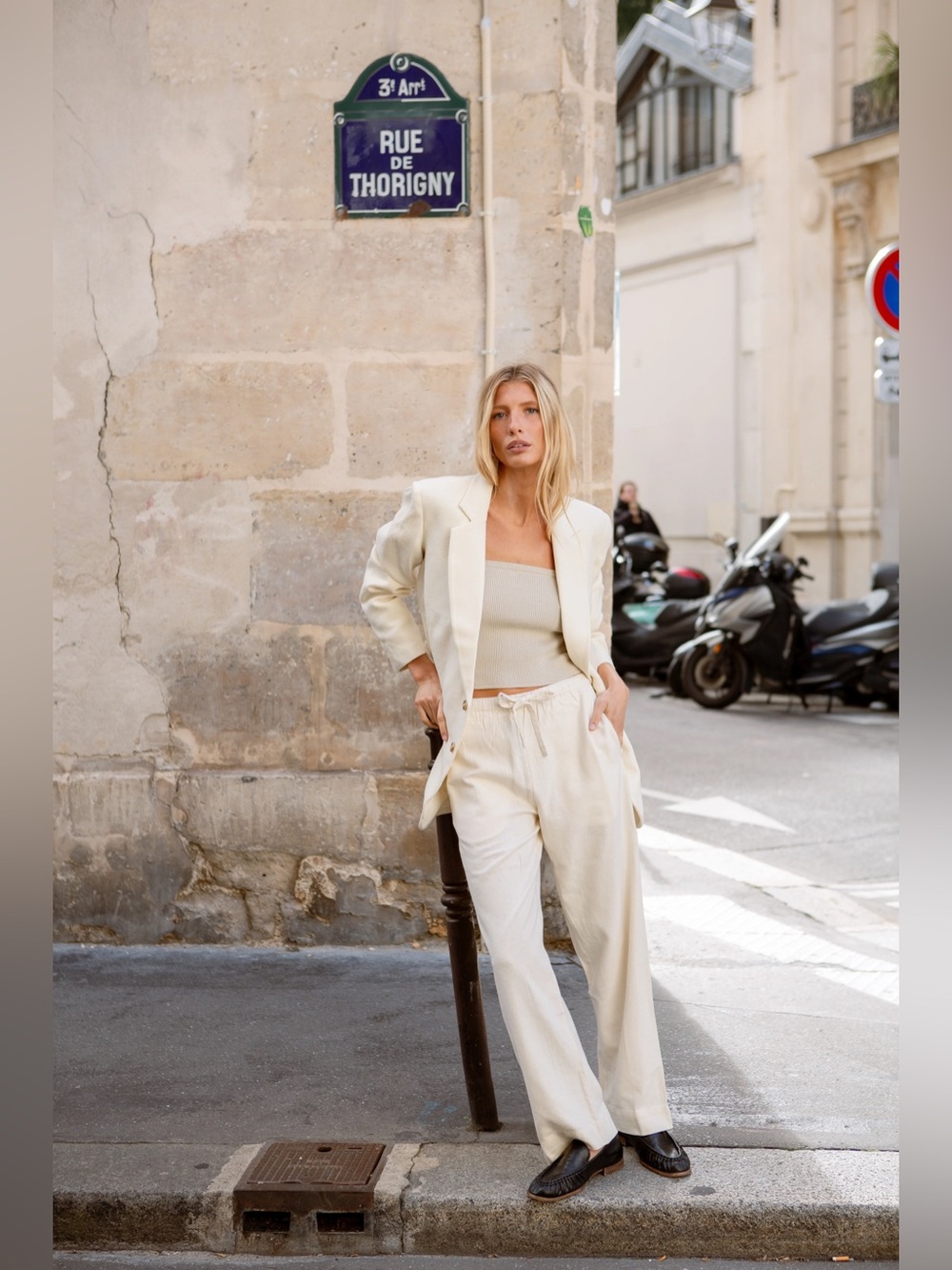 Woven Silk Pants Cream Small Na Nin Dimitri